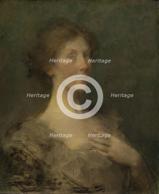 Portrait of a Lady, ca. 1895. Creator: Thomas W Dewing.