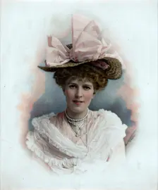 Portrait of a lady, early 20th century. Creator: Lambert Weston & Son