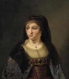 Portrait of a Lady in a Veil, 1643-1674. Creators: Thomas Mathisen, Rembrandt Harmensz van Rijn