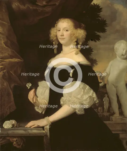 Portrait of a Lady in Black, 1670. Creator: Abraham Lambertsz van den Tempel.