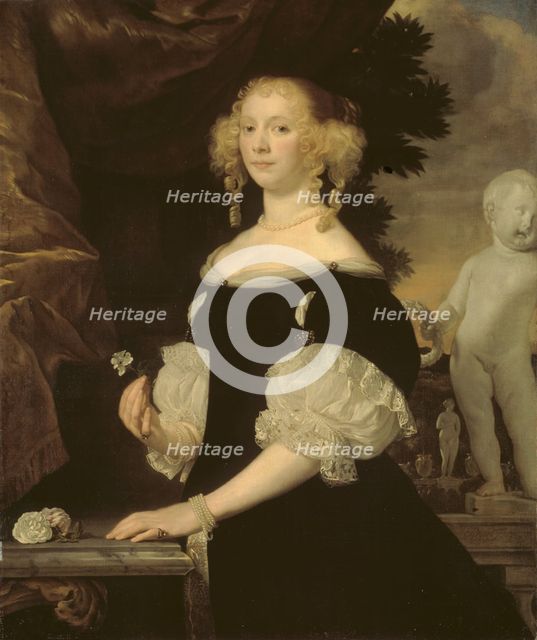 Portrait of a Lady in Black, 1670. Creator: Abraham Lambertsz van den Tempel.