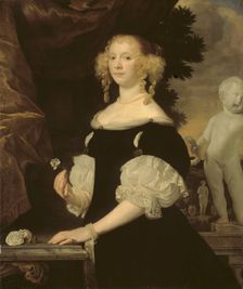 Portrait of a Lady in Black, 1670. Creator: Abraham Lambertsz van den Tempel