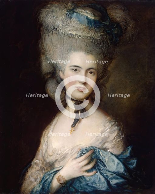 Portrait of a Lady in Blue, 1780. Creator: Thomas Gainsborough.