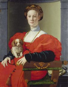 Portrait of a Lady in Red (Francesca Salviati?), c1533. Creator: Agnolo Bronzino