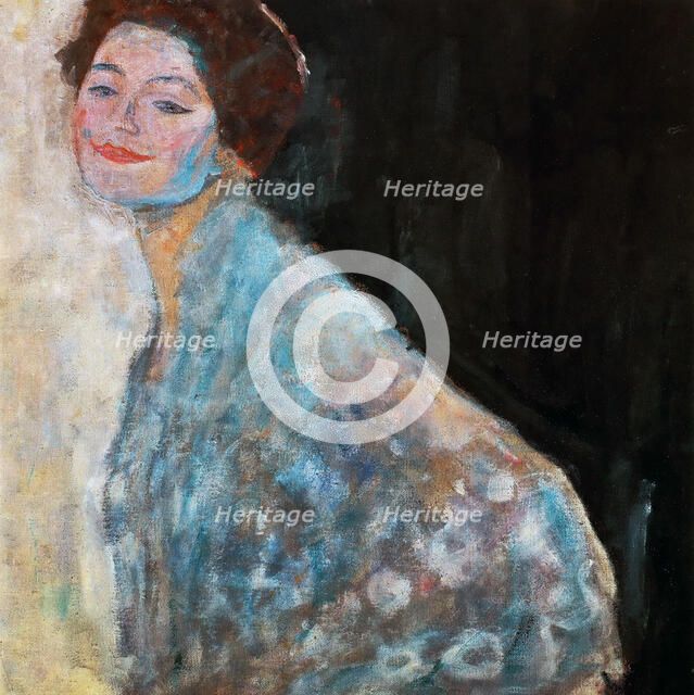 Portrait of a Lady in white (unfinished), 1917. Artist: Klimt, Gustav (1862-1918)