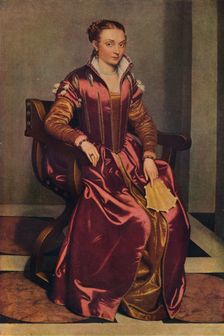 Portrait of a Lady (La Dama in Rosso) c1556. Artist: Giovanni Battista Moroni