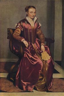 Portrait of a Lady (La Dama in Rosso) c1556. Artist: Giovanni Battista Moroni