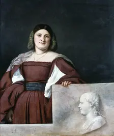 Portrait of a Lady, La Schiavona ('The Dalmatian Woman'), c1510-1512. Artist: Titian