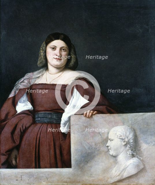 Portrait of a Lady, 'La Schiavona' ('The Dalmatian Woman'), c1510-1512. Artist: Titian