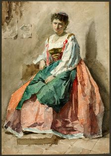 Portrait of a Lady, late 19th-early 20th century. Creator: Cesare Biseo
