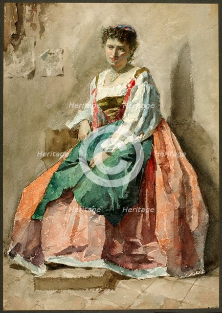 Portrait of a Lady, late 19th-early 20th century. Creator: Cesare Biseo.