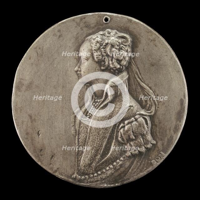 Portrait of a Lady, perhaps of the Family of Gabriele Fiamma, late 16th century. Creator: Giovanni Battista Cambio.