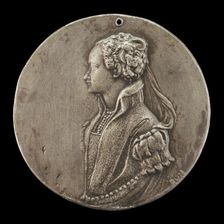 Portrait of a Lady, perhaps of the Family of Gabriele Fiamma, late 16th century. Creator: Giovanni Battista Cambio