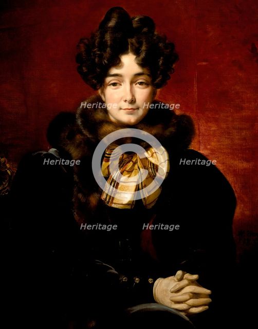 Portrait of a Lady

(Possibly Mrs. Patrick Campbell, Neé Fitzgerald [1796-1869]), 1831. Creator: Emile Jean-Horace Vernet.