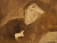 Portrait of a Lady. Study, late 19th-early 20th century. Creator: Eugene Carriere