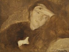 Portrait of a Lady. Study, late 19th-early 20th century. Creator: Eugene Carriere