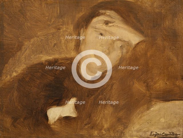 Portrait of a Lady. Study, late 19th-early 20th century. Creator: Eugene Carriere.