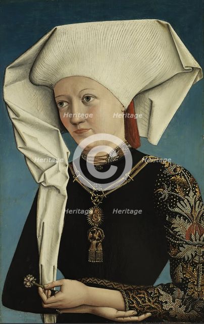 Portrait of a Lady wearing the Order of the Swan, 1490. Creator: Anon.