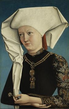 Portrait of a Lady wearing the Order of the Swan, 1490. Creator: Anon