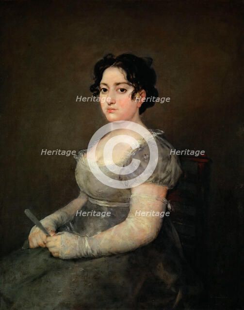 Portrait of a Lady with a Fan, 1806-1807. Creator: Goya, Francisco, de (1746-1828).