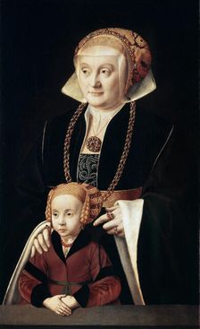Portrait of a Lady with Daughter c1530s-c1540s. Artist: Bartholomaeus Bruyn the Elder