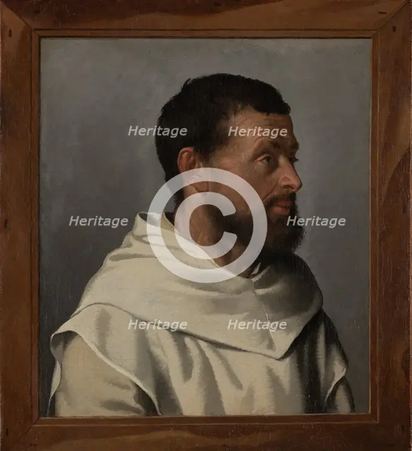 Portrait of a Lay Brother with a Fictive Frame, c1555-1560. Creator: Giovanni Battista Moroni.