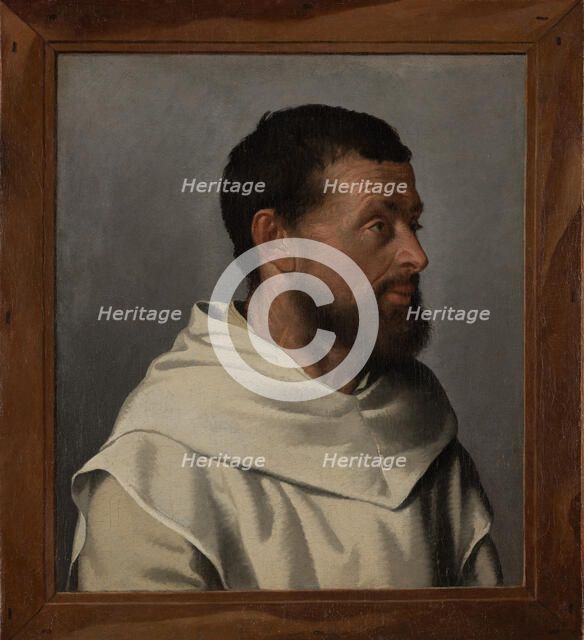 Portrait of a Lay Brother with a Fictive Frame, c1555-1560. Creator: Giovanni Battista Moroni.