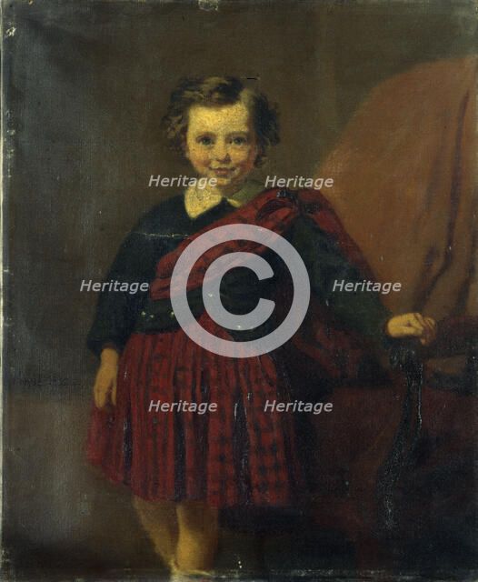 Portrait of a little boy (Maurice Coblence), in Scottish costume, 1866. Creators: Edouard Moyse, Maurice Coblence.