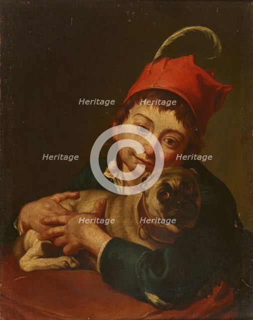 Portrait of a Little Boy with a Dog, c1750. Creator: Unknown.