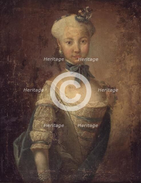 Portrait of a little girl, 1767. Creator: Levin Elias.