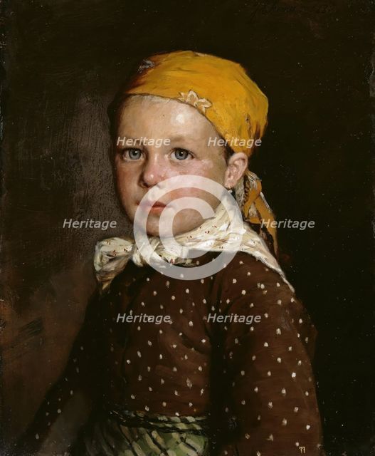 Portrait of a little Girl, 1880. Creator: Jahn Ekenæs.
