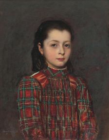 Portrait of a little girl, 1897. Creator: Koloman Hazlinský