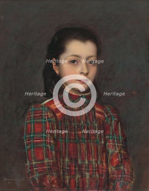 Portrait of a little girl, 1897. Creator: Koloman Hazlinský.