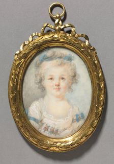 Portrait of a Little Girl, c. 1785. Creator: Anne-Marie Fragonard (French, 1745-1823), attributed to