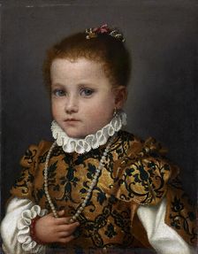 Portrait of a little girl from the Redetti family, 1570-1572. Creator: Moroni, Giovan Battista (1520/25-1578)