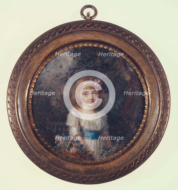 Portrait of a little girl in a park, c1785. Creator: Lie Louis Perin-Salbreux.