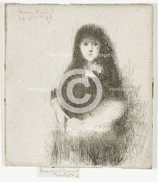 Portrait of a Little Spanish Girl, 1887. Creator: Theodore Roussel.