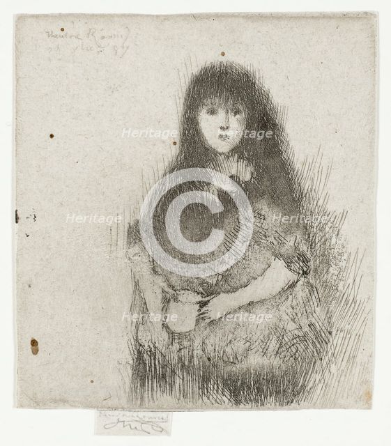 Portrait of a Little Spanish Girl, 1887. Creator: Theodore Roussel.