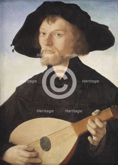 Portrait of a Lute Player, 1510-1562. Creators: Christoph Amberger, Jan van Scorel, Hans Holbein the Younger.