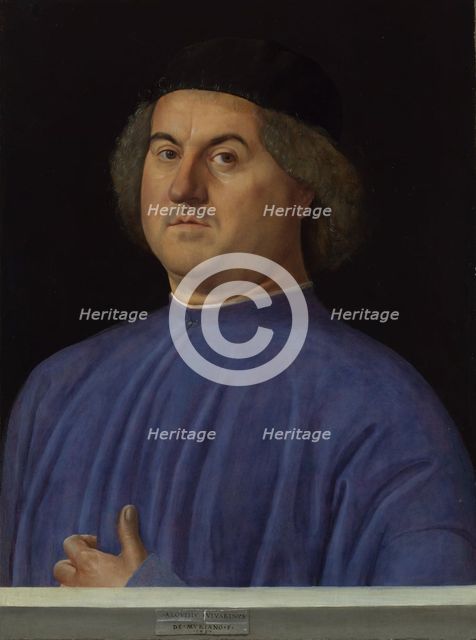 Portrait of a Man, 1497. Artist: Vivarini, Alvise (ca. 1446-ca. 1505)