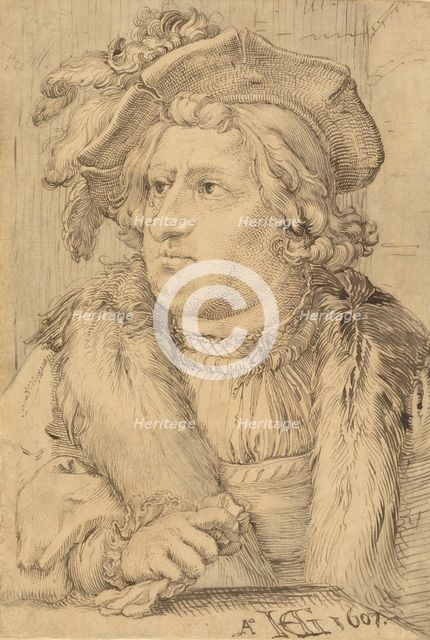 Portrait of a Man, 1607. Creator: Hendrik Goltzius.