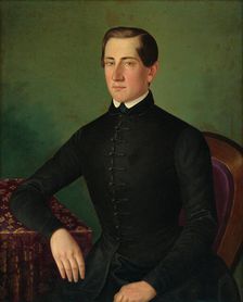 Portrait of a man, 1849. Creator: Peter Michal Bohún