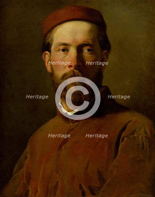 Portrait of a Man, 1855. Creator: Leopold Horovitz.
