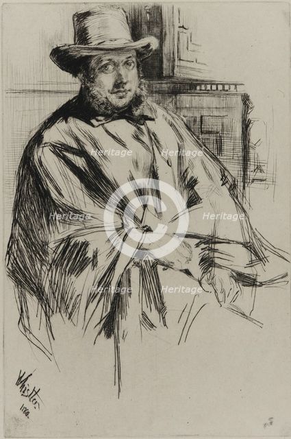 Portrait of a man, 1860. Creator: James Abbott McNeill Whistler.