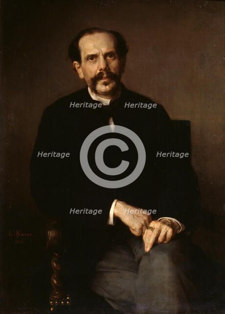 Portrait of a Man', 1861. Creator: Knaus, Ludwig (1829-1910).