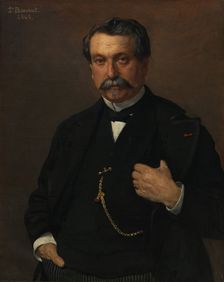 Portrait of a Man, 1868. Creator: Léon Bonnat (French, 1833-1922)