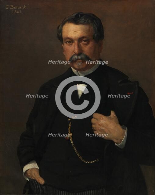 Portrait of a Man, 1868. Creator: Léon Bonnat (French, 1833-1922).