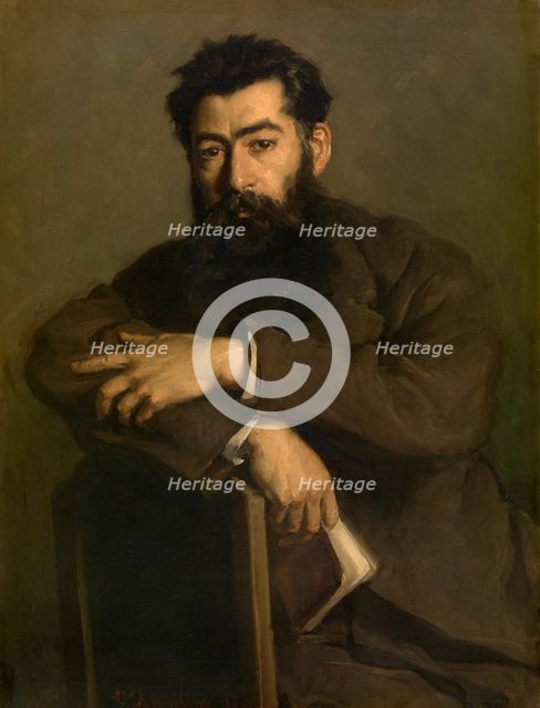 Portrait of a Man, 1875. Creator: Edouard Agneessens.