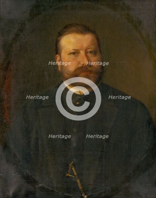 Portrait of a Man, 1887. Creator: Georg Fleischmann.