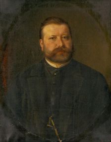 Portrait of a Man, 1887. Creator: Georg Fleischmann